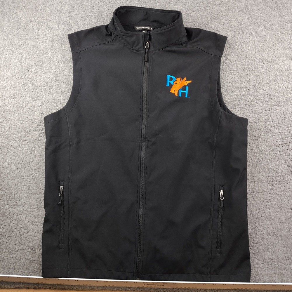 Houston Rodeo Softshell Vest Mens XL Black Fleece Lined EUC
